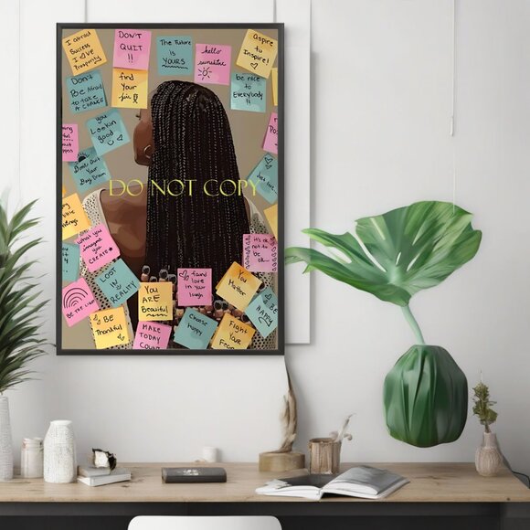 Motivational Quote, Inspirational Wall Art, Positive Affirmations Poster - Picture 3 of 5